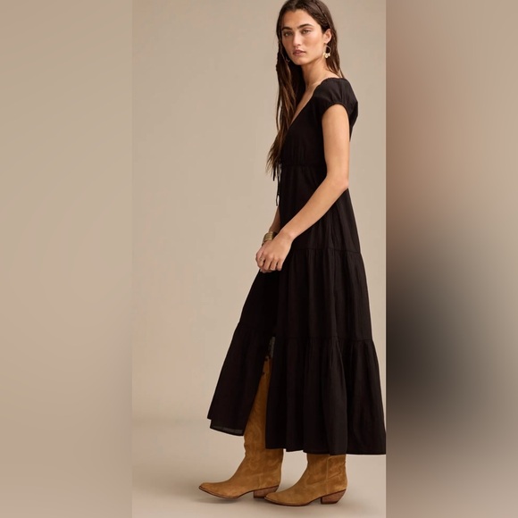 Lucky Brand button front tiered midi dress size S - Picture 6 of 12